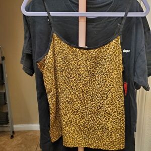 Karen Neuburger Yellow Leopard Print Cami